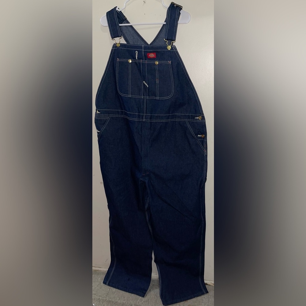 Vintage Dickies Men Big and Tall Overalls Denim Jumpsuit 44x30 - Picture 6 of 13